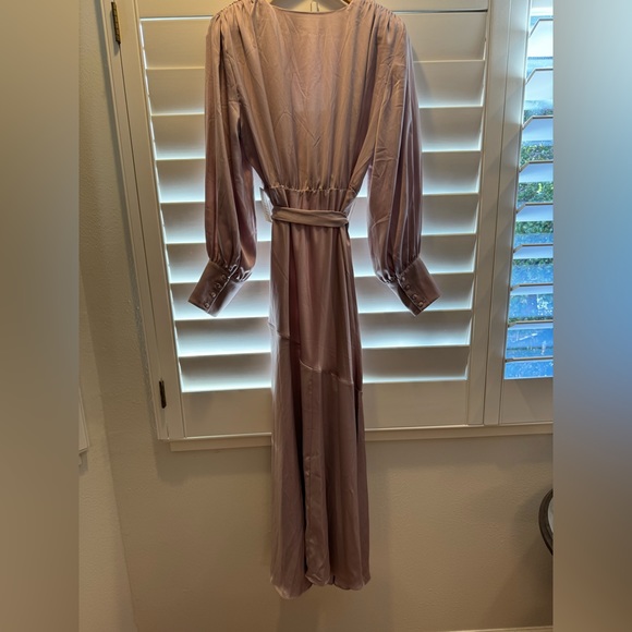 Eloquii Satin Maxi Dress, Mauve - Picture 3 of 8